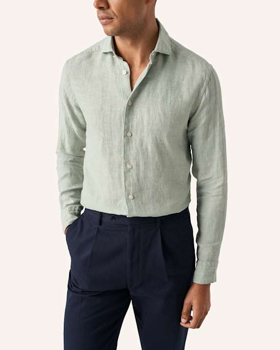 ETON Leinenhemd Contemporary Fit GRÜN