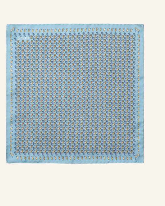 ETON Ananas Silk Twill-Einstecktuch BLAU