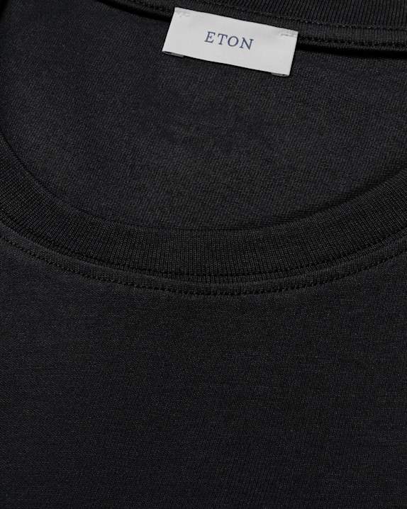 ETON Single Jersey Supima Cotton T-Shirt SCHWARZ