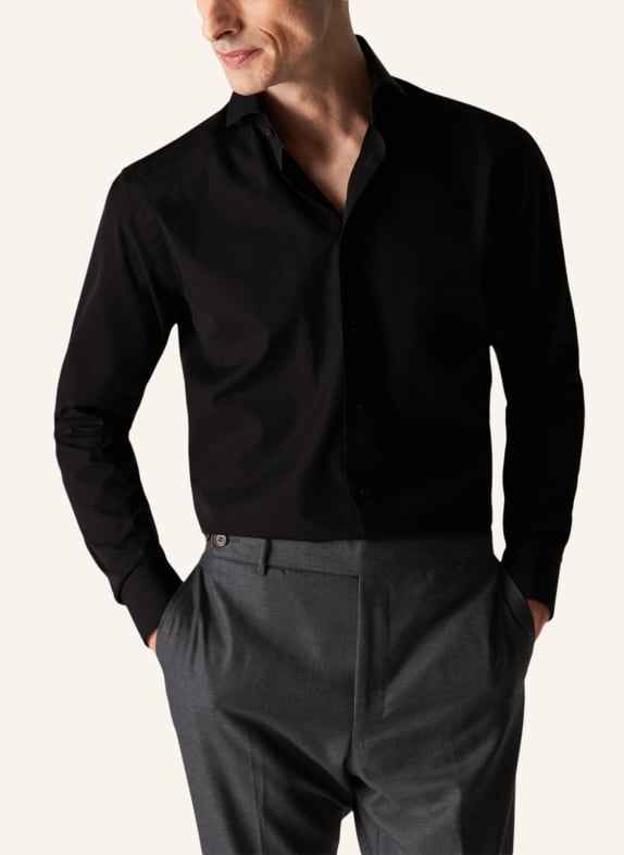 ETON Popelinhemd Slim Fit SCHWARZ