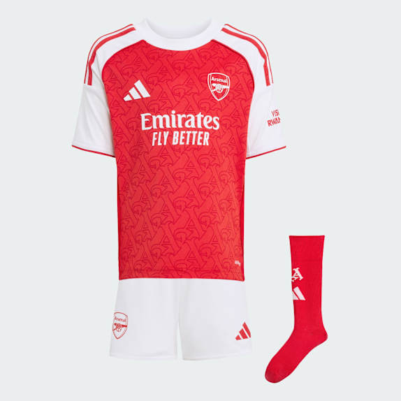 adidas FC Arsenal 25/26 Kids Mini-Heimausrüstung ROT/ WEISS