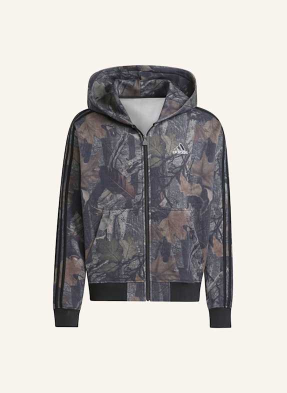 adidas Originals CAMOUFLAGE-KAPUZENJACKE MIT DURCHGEHENDEM REISSVERSCHLUSS SCHWARZ