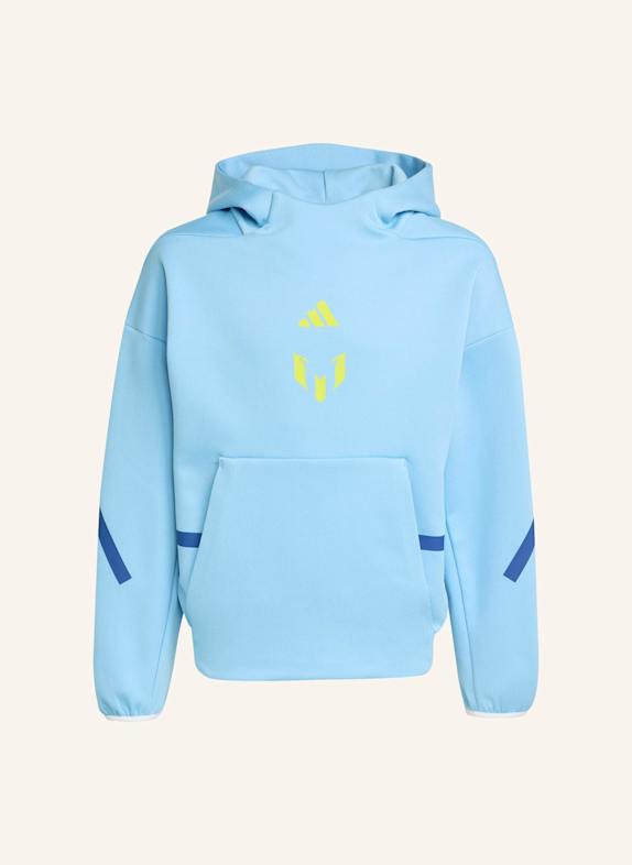 adidas MESSI ZNE HOODIE KIDS SWEATSHIRT BLAU/ GELB