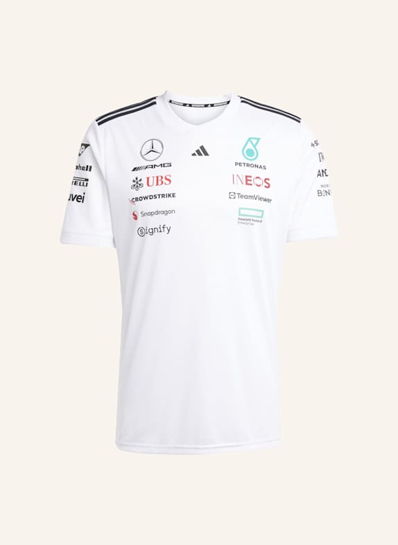 adidas MERCEDES - AMG PETRONAS FORMULA ONE TEAM WHITE DRIVER TRIKOT WEISS/ SCHWARZ