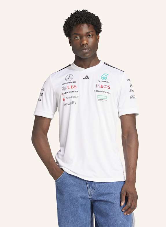 adidas MERCEDES - AMG PETRONAS FORMULA ONE TEAM WHITE DRIVER TRIKOT WEISS/ SCHWARZ