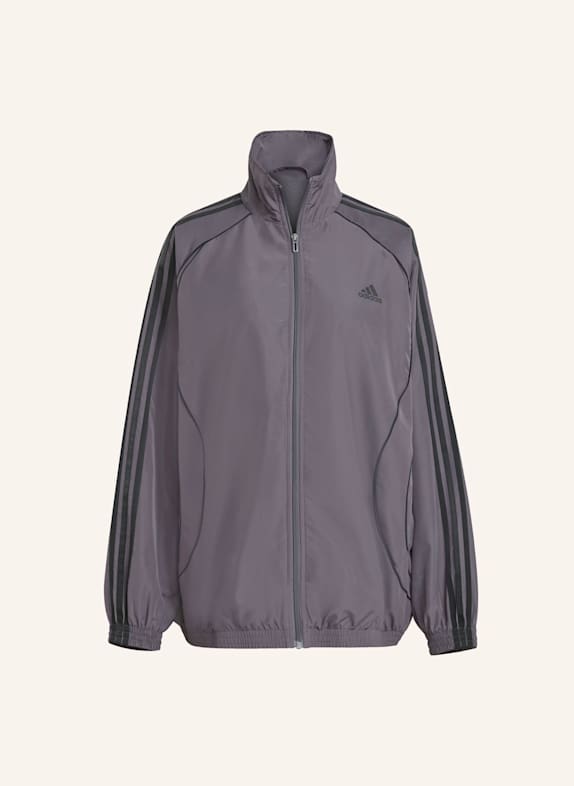 adidas Originals TEAMGEIST ADICOLOR OVERSIZED WOVEN ORIGINALS JACKE GRAU/ SCHWARZ