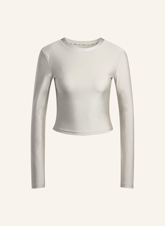 adidas WORKOUT ESSENTIALS LONGSLEEVE HEMD GLANZ BEIGE