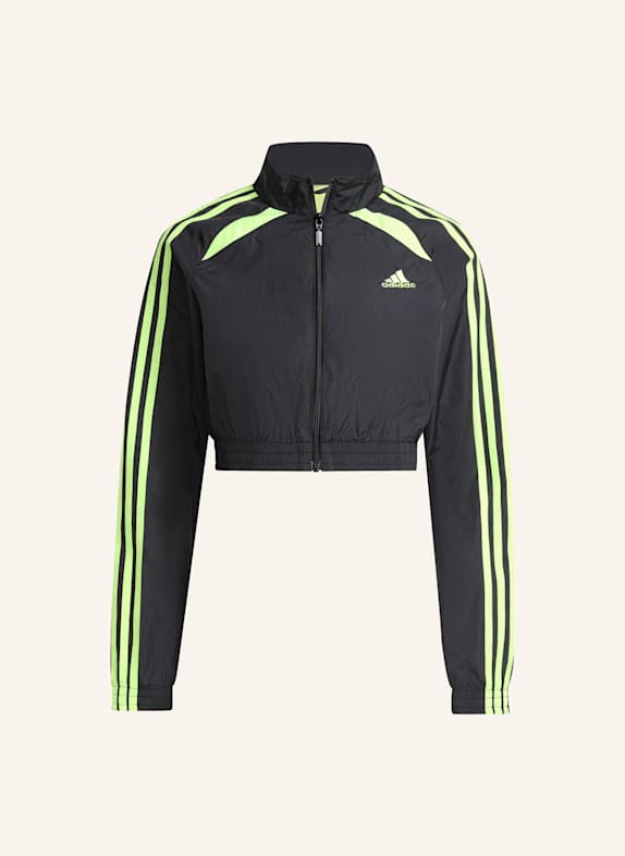adidas Originals TEAMGEIST ADICOLOR CROPPED ORIGINALS JACKE SCHWARZ/ GRÜN