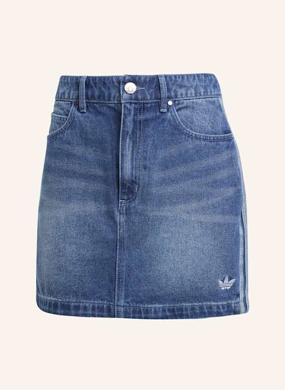 adidas Originals ADICOLOR 3-STREIFEN DENIM MINIROCK BLAU