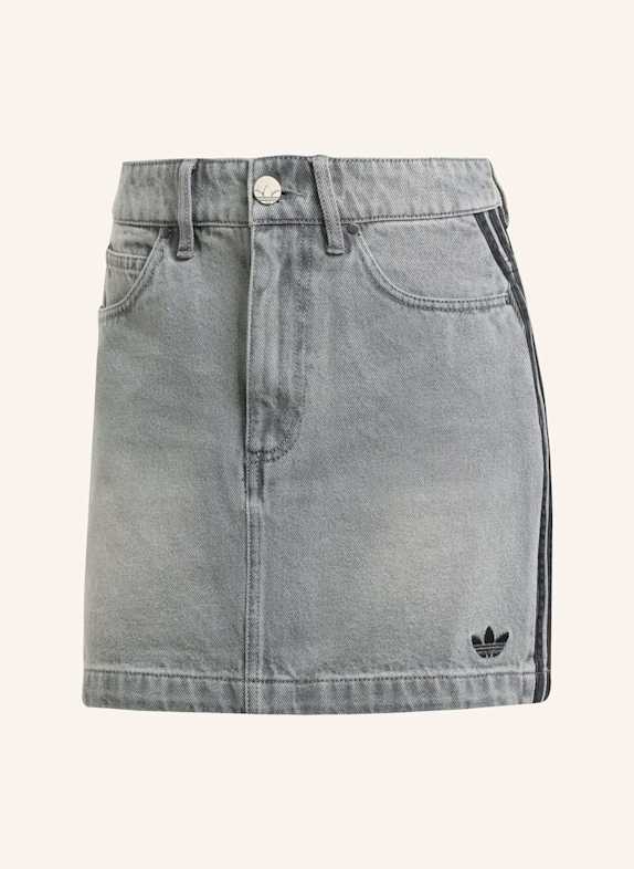 adidas Originals ADICOLOR 3-STREIFEN DENIM MINIROCK GRAU