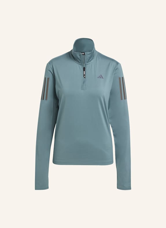 adidas OWN THE RUN HALF-ZIP OBERTEIL TÜRKIS