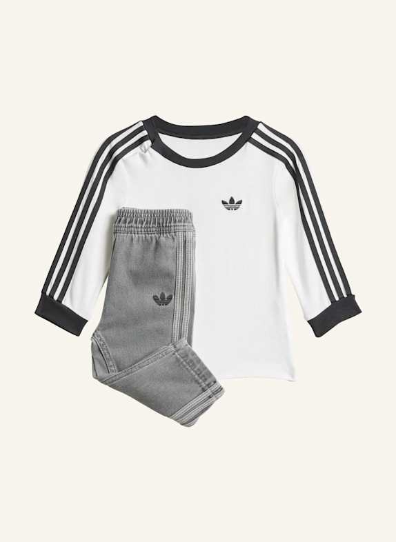 adidas Originals DENIM KIDS LONGSLEEVE-SET WEISS/ SCHWARZ