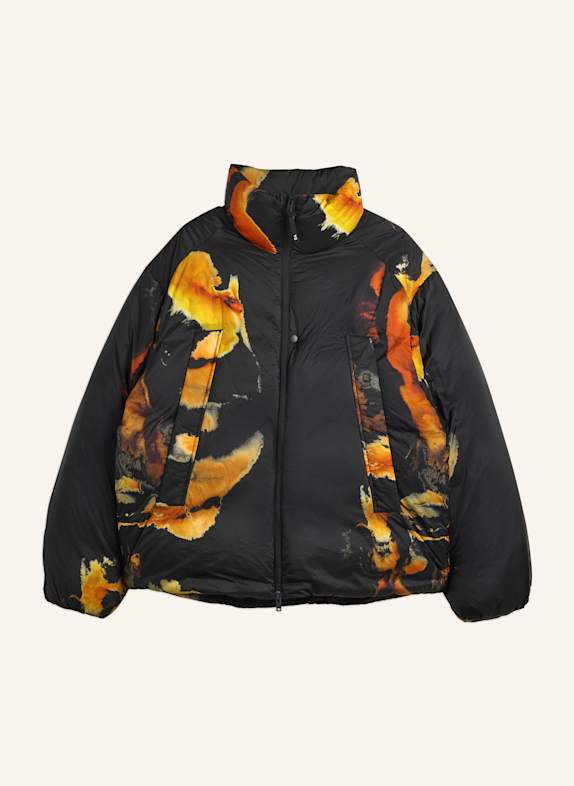 Y-3 Y-3 AOP PUFFER JACKE SCHWARZ