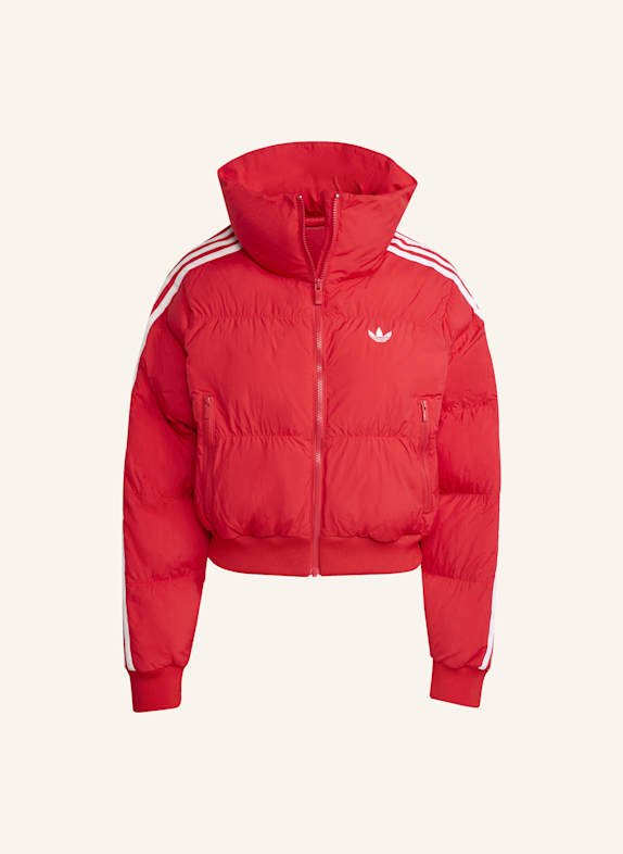 adidas Originals ADICOLOR KÜRZER GESCHNITTENER PUFFER JACKE AUS KUNSTDAUNEN ROT