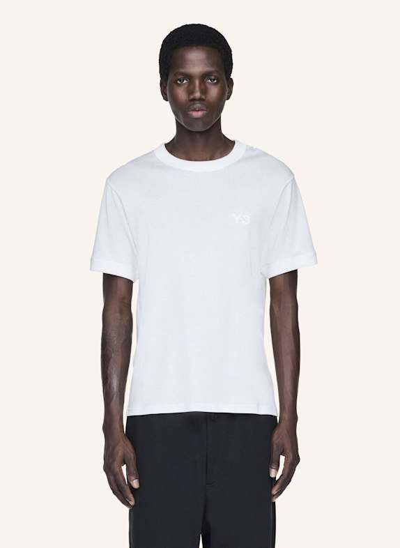 Y-3 Y-3 T-SHIRT, SCHMALE PASSFORM WEISS