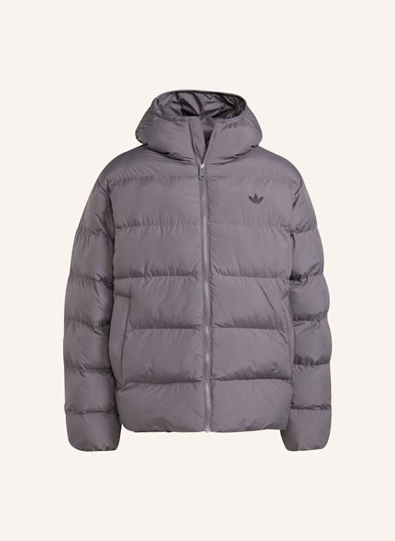 adidas Originals TONAL HOODED PUFFER JACKE GRAU