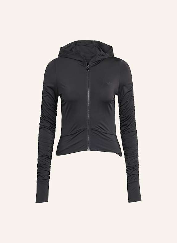 adidas Originals TRACK TOP MIT RÜSCHEN SCHWARZ