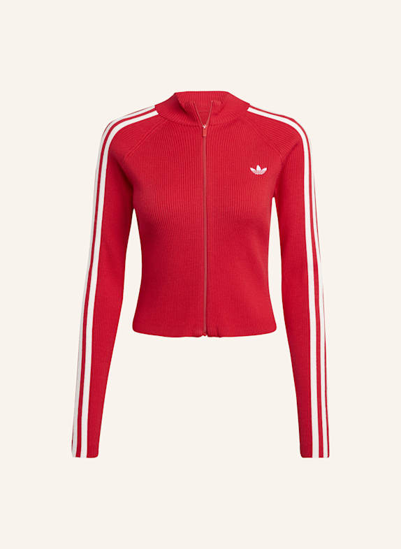 adidas Originals Strickjacke ADICOLOR 3 STRIPES SLIM KNIT ROT