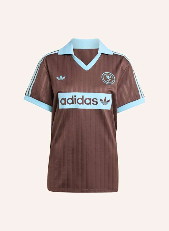 adidas Originals GRAPHIC FOOTBALL-INSPIRED JERSEY BRAUN