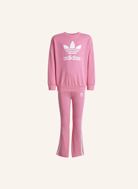 adidas Originals LOOSE CREW FLARED KIDS LEGGINGS SET ROSA
