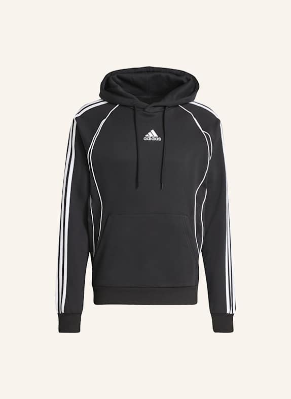 adidas Originals ADICOLOR TEAMGEIST CUT LINE HOODIE SCHWARZ/ WEISS