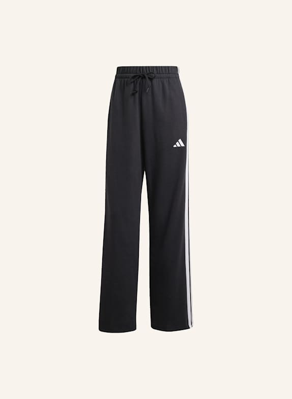 adidas ESSENTIALS 3-STREIFEN OPEN HEM FRENCH TERRY HOSE SCHWARZ/ WEISS
