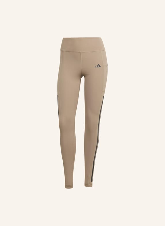 adidas Tights OPTIME 3-STRIPES BRAUN