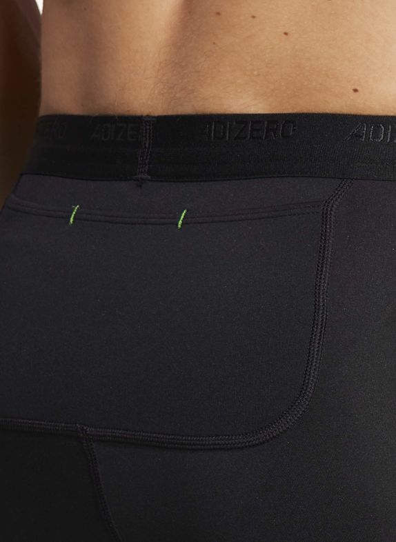adidas ADIZERO CONTROL RUNNING KURZE LEGGINGS SCHWARZ