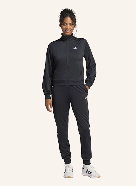 adidas ESSENTIALS FEEL COZY TRAININGSANZUG SCHWARZ