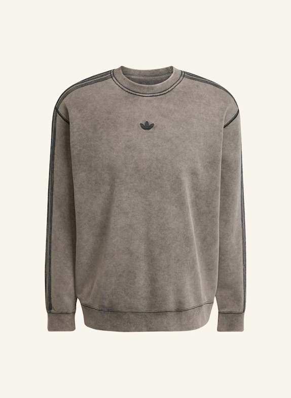 adidas Originals PREMIUM ESSENTIALS RETRO WASHED SWEATSHIRT MIT RUNDHALSAUSSCHNITT SCHWARZ