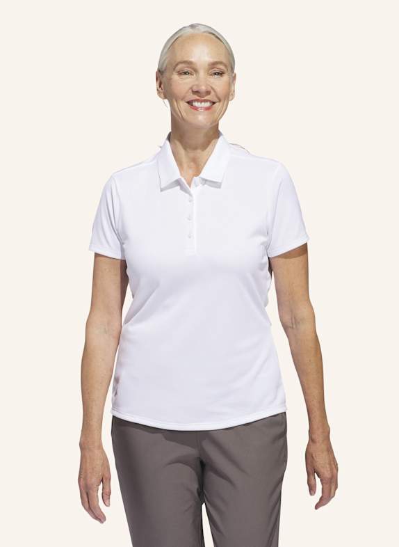 adidas SOLID PERFORMANCE SHORT SLEEVE POLOSHIRT FÜR DAMEN WEISS
