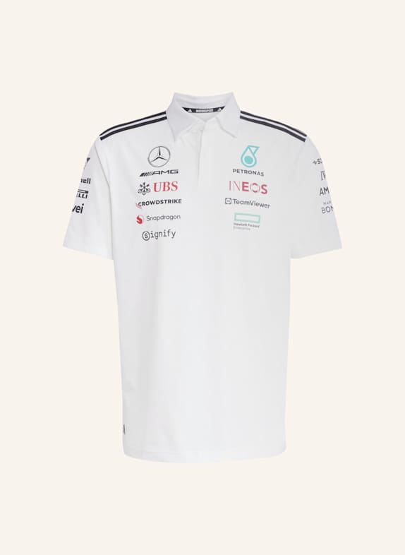 adidas MERCEDES - AMG PETRONAS FORMULA ONE TEAM POLOSHIRT WEISS/ SCHWARZ