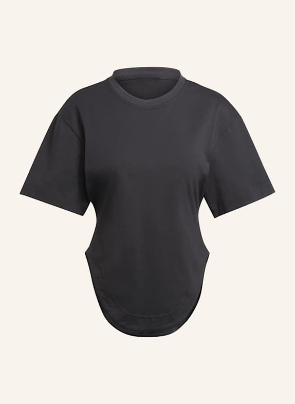 adidas by Stella McCartney ADIDAS BY STELLA MCCARTNEY SPORTSWEAR CURVED HEM T-SHIRT SCHWARZ