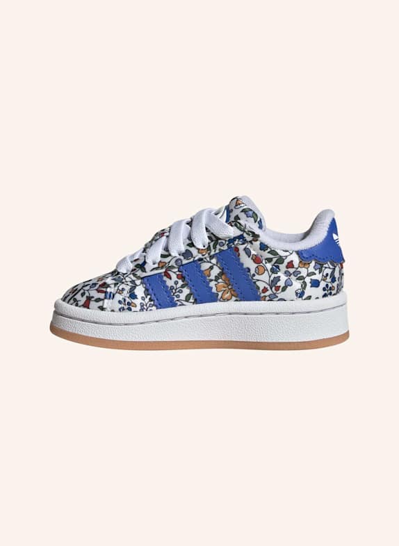 adidas Originals CAMPUS 00S X LIBERTY LONDON COMFORT CLOSURE ELASTIC LACE KIDS SCHUH BLAU/ WEISS