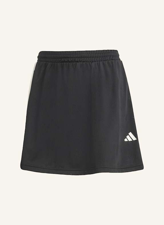 adidas STADIUM 3-STREIFEN TENNIS INSPIRIERTER JACQUARD-ROCK MIT SHORT SCHWARZ/ WEISS
