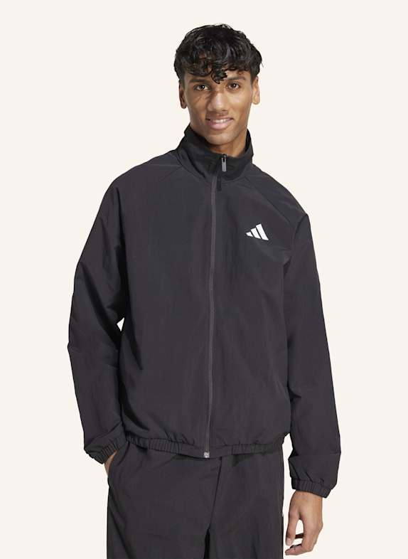 adidas ESSENTIAL WINDBREAKER MIT KLEINEM LOGO SCHWARZ/ WEISS