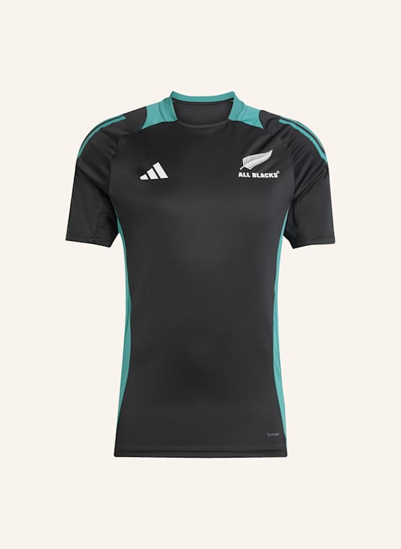 adidas ALL BLACKS PERFORMANCE T-SHIRT SCHWARZ/ TÜRKIS