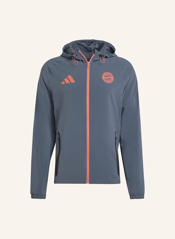 adidas FC BAYERN TIRO 25 COMPETITION VIS TECH TRAVEL JACKE GRAU/ ORANGE