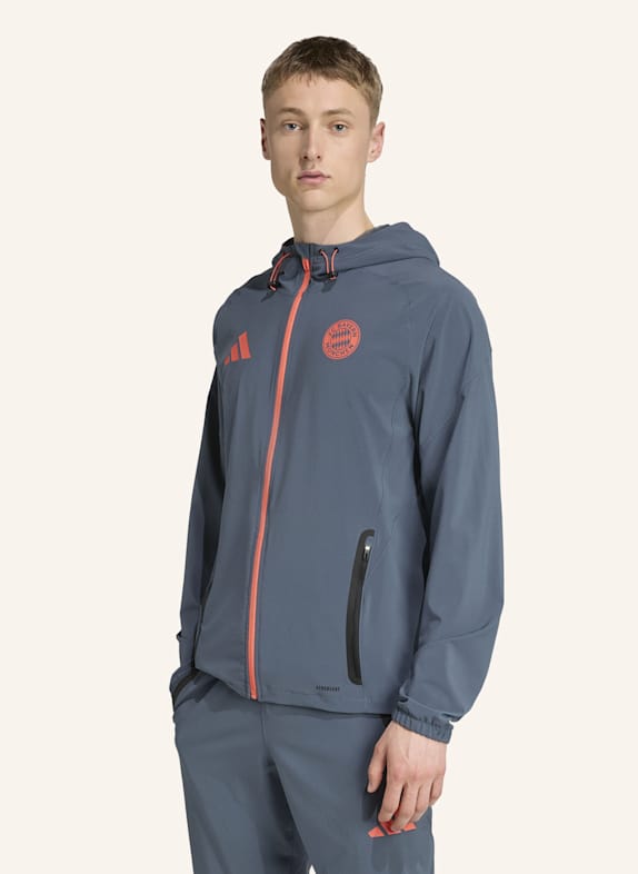 adidas FC BAYERN TIRO 25 COMPETITION VIS TECH TRAVEL JACKE GRAU/ ORANGE