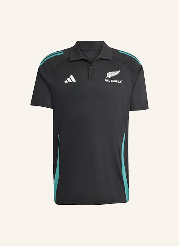 adidas ALL BLACKS TRAINING POLOSHIRT SCHWARZ/ TÜRKIS
