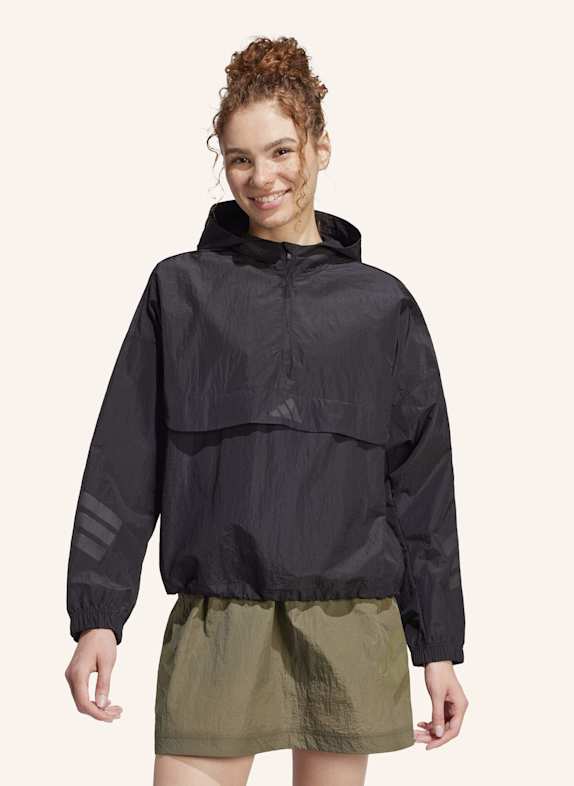 adidas FUTURE ICONS 3-STREIFEN WINDBREAKER SCHWARZ