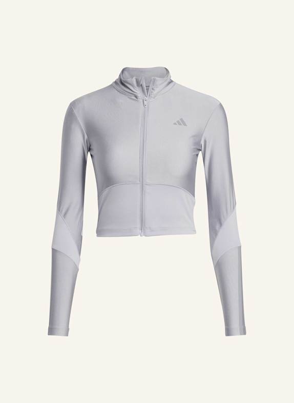 adidas HYPERGLAM SHINE JACKE MIT DURCHGEHENDEM REISSVERSCHLUSS GRAU