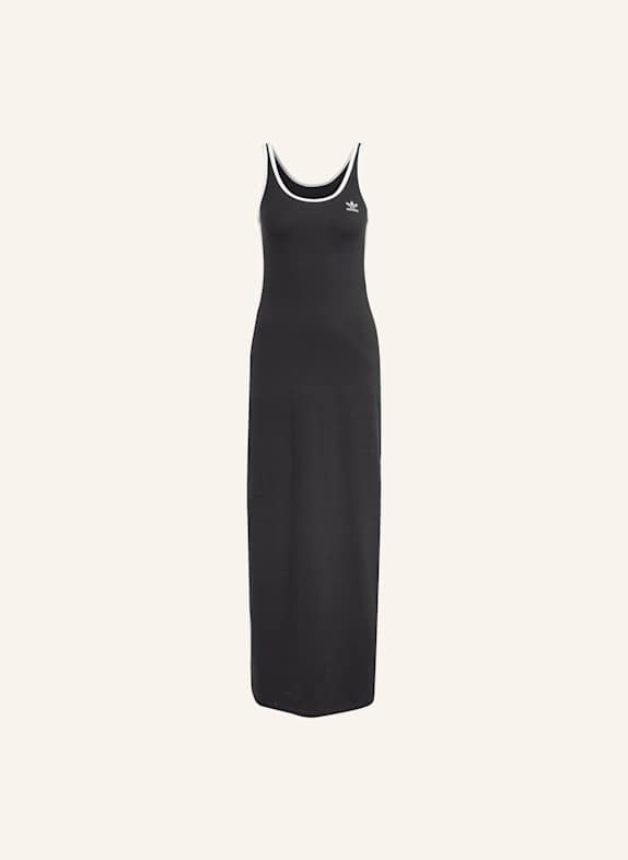 adidas Originals ADICOLOR 3-STREIFEN TANK MAXIKLEID SCHWARZ/ WEISS