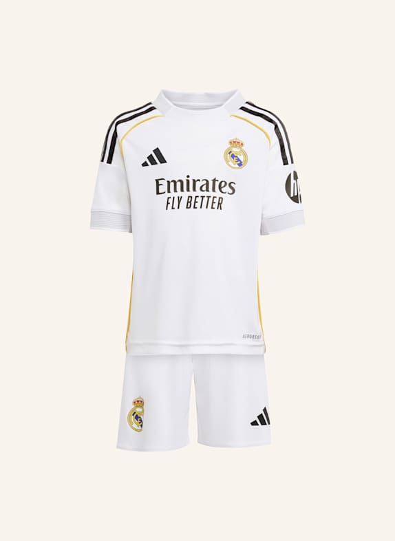adidas REAL MADRID 25/26 HEIM MINI-AUSRÜSTUNG KINDER WEISS