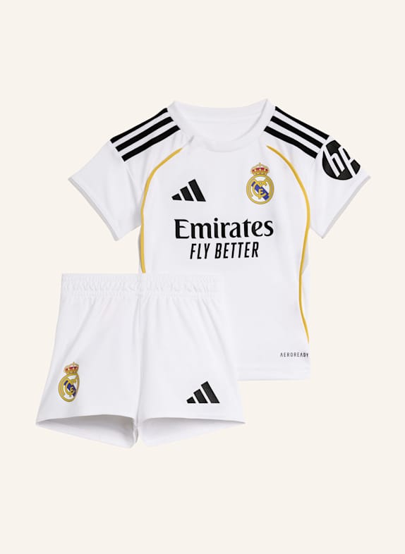 adidas REAL MADRID 25/26 BABY KIDS HEIMAUSRÜSTUNG WEISS