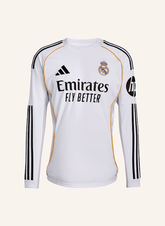 adidas REAL MADRID 25/26 LONG SLEEVE HEIMTRIKOT WEISS
