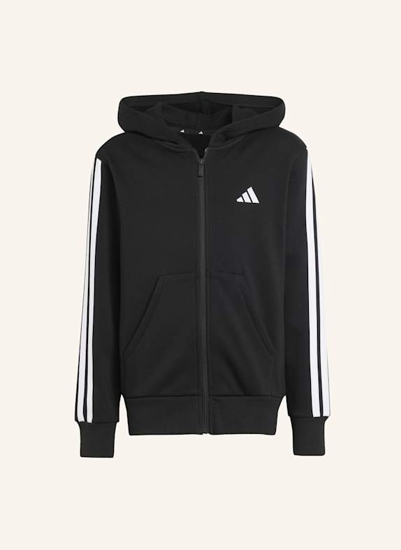 adidas Sweatjacke ESSENTIALS FULL ZIP SCHWARZ/ WEISS