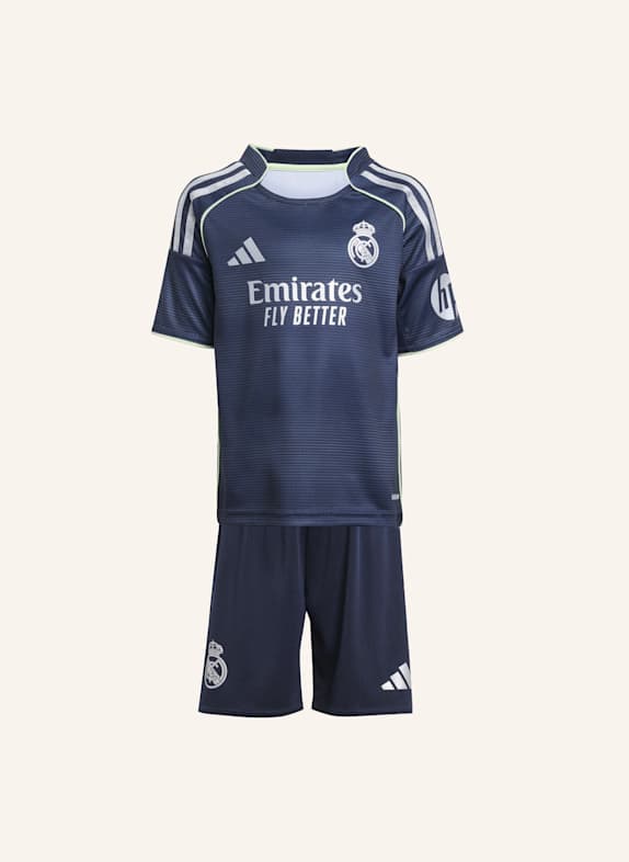 adidas REAL MADRID 25/26 AWAY KIDS MINI KIT BLAU