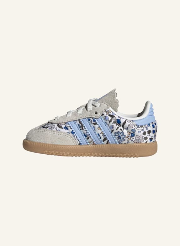 adidas Originals SAMBA OG X LIBERTY LONDON ELASTIC LACE KIDS SCHUH BLAU/ WEISS/ BEIGE