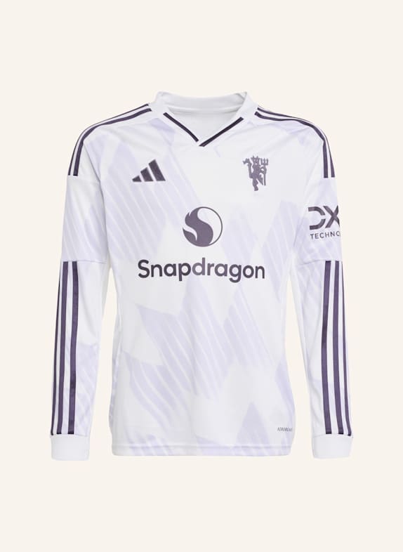 adidas MANCHESTER UNITED 25/26 LONG SLEEVE KIDS AUSWÄRTSTRIKOT WEISS